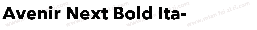 Avenir Next Bold Ita字体转换